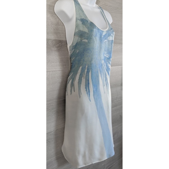 Tess Giberson Palm Tree Silk Dress Sz 6 - Picture 2 of 8